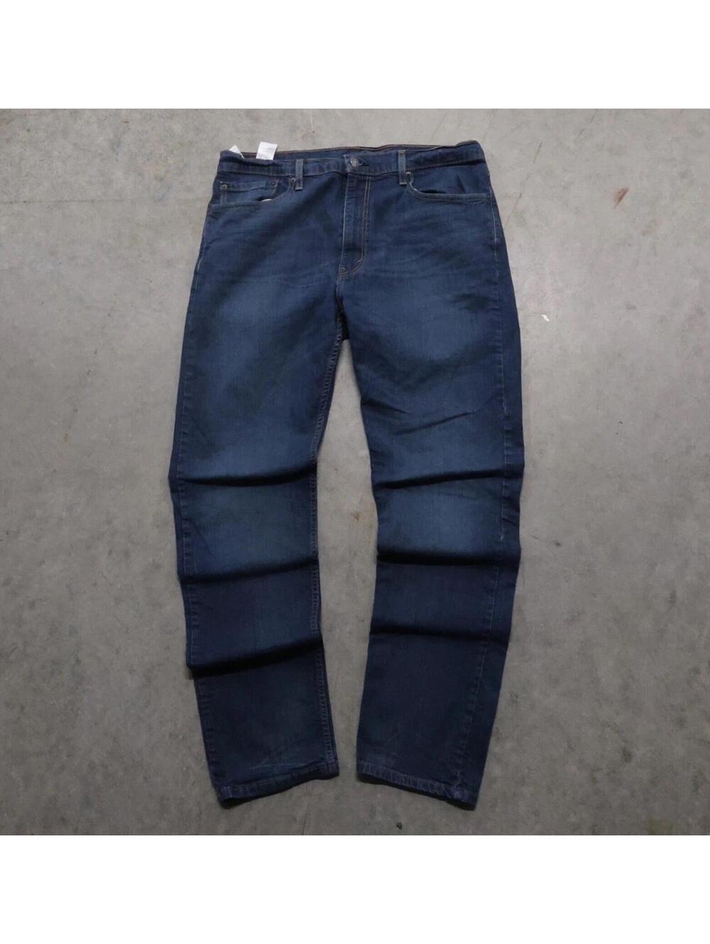 Levi’s 502 Jeans Mens 38x34 Blue Denim Taper Fit Stretch Dark Wash Casual